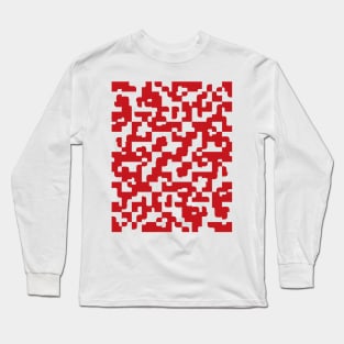 Red Curves Tiles Long Sleeve T-Shirt